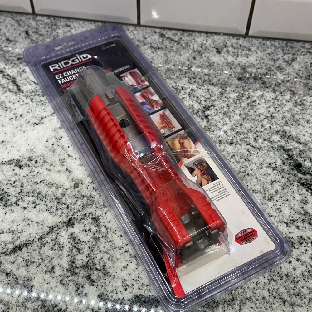 RIDGID EZ Change Faucet Tool Red 56988 Multi-Purpose Plumbing Wrench
